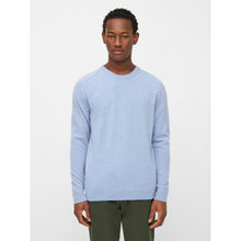 Afbeelding in Gallery-weergave laden, Knowledge Cotton Apparel - O-neck wool knit Asley Blue
