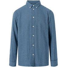 Load image into Gallery viewer, Knowledge Cotton Apparel - Shirt Regular fit double layer checkered shirt Blue
