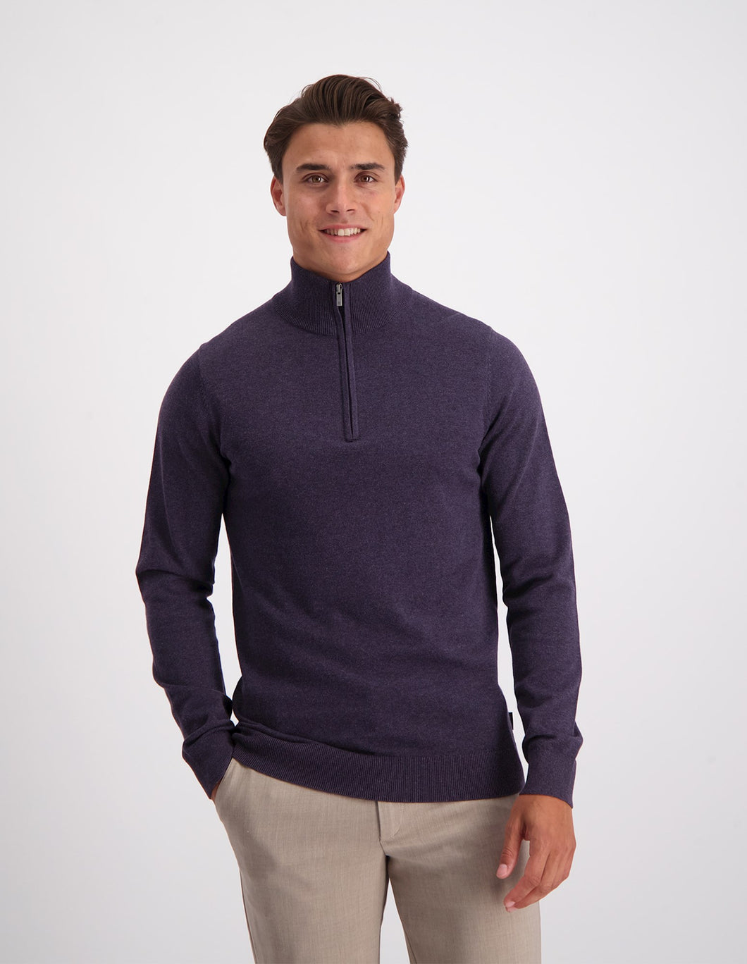 Saint Steve - Cas Knit Grey Purple Melange