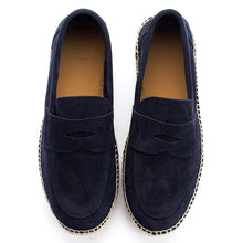 Load image into Gallery viewer, Abarca - Mocassin Suede Dark Navy
