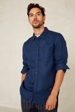Load image into Gallery viewer, Kings of Indigo - Shirt Enda Pocket Worker Blue Linen
