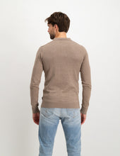 Load image into Gallery viewer, Saint Steve - Berend Knitted Polo Long Sleeve Taupe Melange
