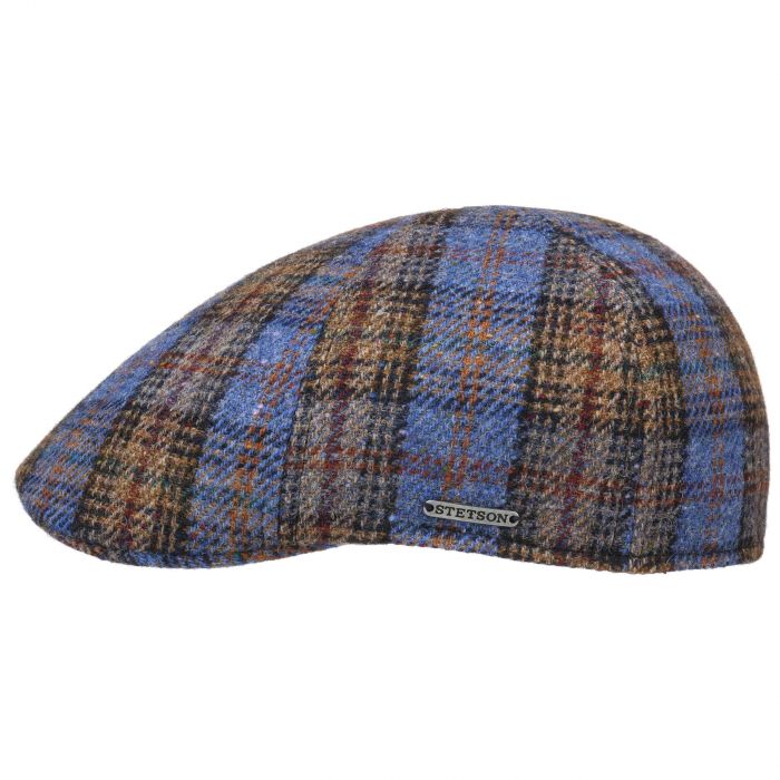 Stetson - Texas Cap Lambswool Plaid Blue