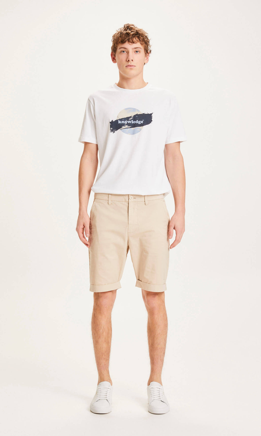 Knowledge Cotton - Chuck Poplin Shorts Sand