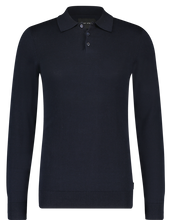 Load image into Gallery viewer, Saint Steve - Berend Knitted Polo Long Sleeve Dark Navy
