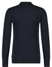 Afbeelding in Gallery-weergave laden, Saint Steve - Berend Knitted Polo Long Sleeve Dark Navy
