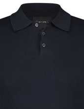 Afbeelding in Gallery-weergave laden, Saint Steve - Berend Knitted Polo Long Sleeve Dark Navy
