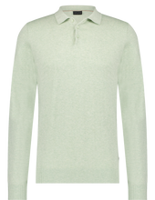 Load image into Gallery viewer, Saint Steve - Berend Knitted Polo Long Sleeve Pale Aqua Melange
