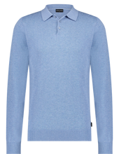 Afbeelding in Gallery-weergave laden, Saint Steve - Berend Knitted Polo Long Sleeve Light Blue Melange
