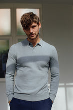 Load image into Gallery viewer, Saint Steve - Berend Knitted Polo Long Sleeve White Melange
