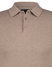 Load image into Gallery viewer, Saint Steve - Berend Knitted Polo Long Sleeve Taupe Melange
