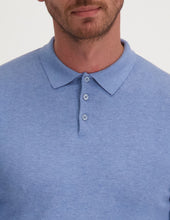 Afbeelding in Gallery-weergave laden, Saint Steve - Berend Knitted Polo Long Sleeve Light Blue Melange
