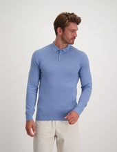 Afbeelding in Gallery-weergave laden, Saint Steve - Berend Knitted Polo Long Sleeve Light Blue Melange
